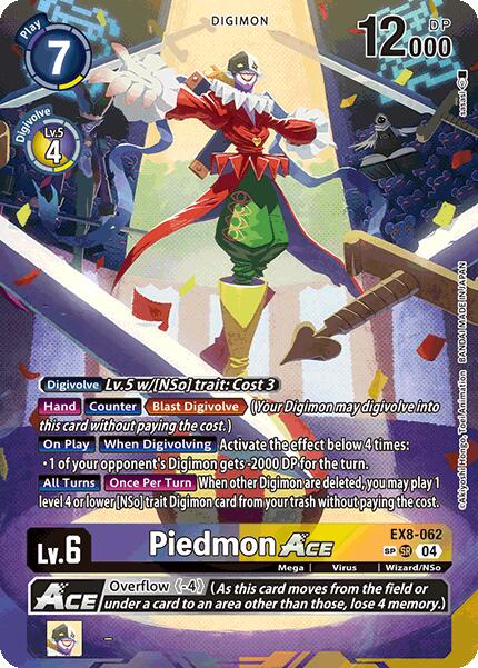 piedmon digimon card Ver 1.0 BT2-080 SR Brokenvase Games (Draw 1 card from your deck.) Engine - Piedmon | DIGIMON