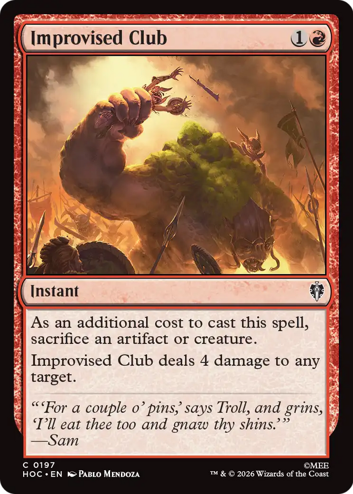 Improvised Club [The Hobbit: Eternal-Legal]
