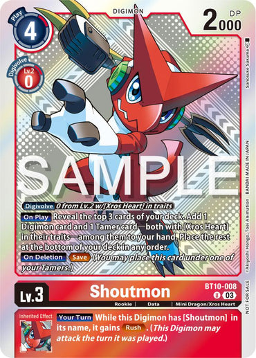 Shoutmon [BT10-008] (Winner Pack -Exceed Apocalypse-) [Xros Encounter Promos]