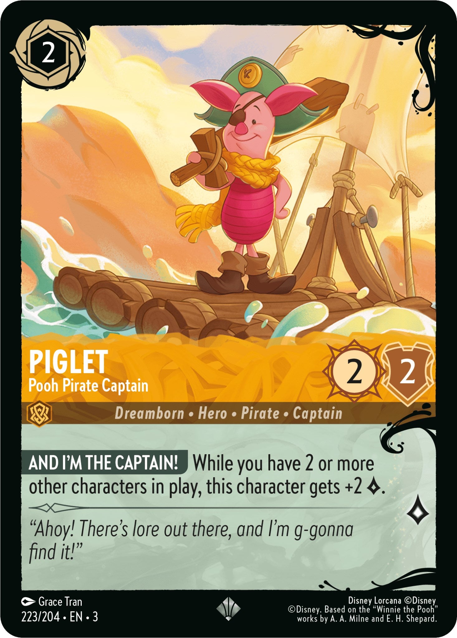 Piglet - Pooh Pirate Captain (223/204) [Ursula's Return]