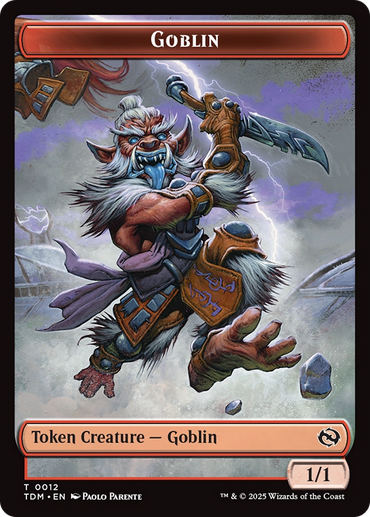 Goblin // Warrior Double-Sided Token [Tarkir: Dragonstorm Tokens]