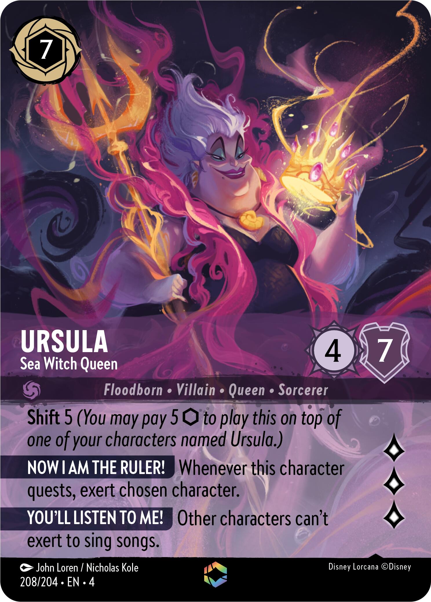 Ursula - Sea Witch Queen (Enchanted) (208/204) [Ursula's Return]