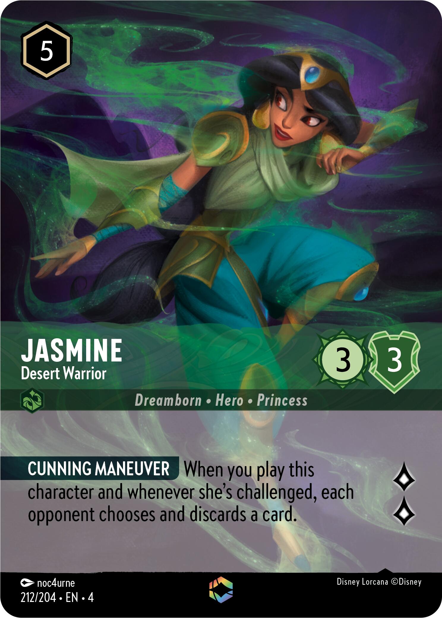 Jasmine - Desert Warrior (Enchanted) (212/204) [Ursula's Return]