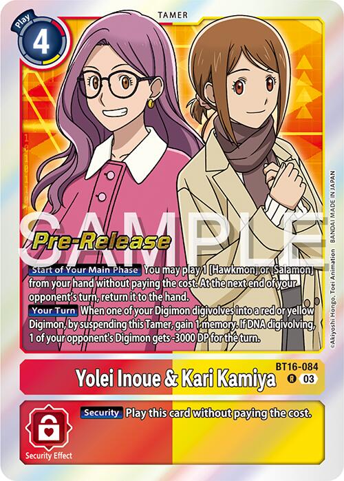 Yolei Inoue & Kari Kamiya [BT16-084] [Beginning Observer Pre-Release Promos]