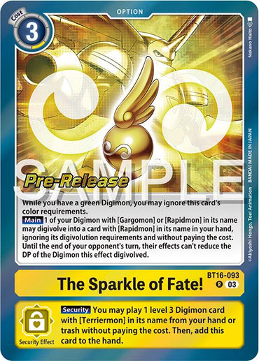 The Sparkle of Fate! [BT16-093] [Beginning Observer Pre-Release Promos]