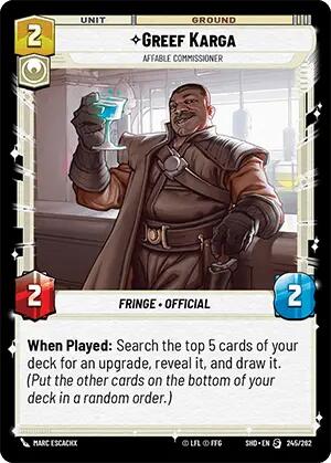 Greef Karga - Affable Commissioner (245/262) [Shadows of the Galaxy]
