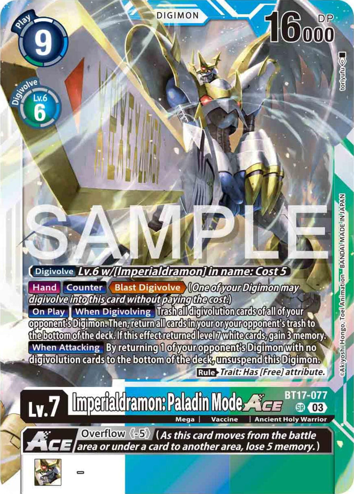 Imperialdramon: Paladin Mode ACE [BT17-077] [Secret Crisis]