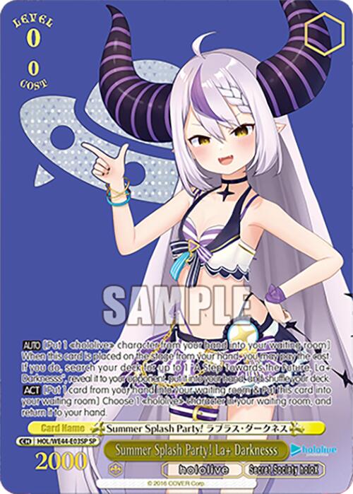 hololive production summer collection premium booster box Summer Splash Party! La+ Darknesss (HOL/WE44-E03SP SP) [hololive produ