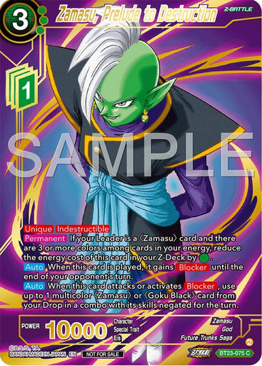Zamasu, Prelude to Destruction (Championship 2024 Finals Zenkai Pack) (Gold Stamped) (BT23-075) [Tournament Promotion Cards]