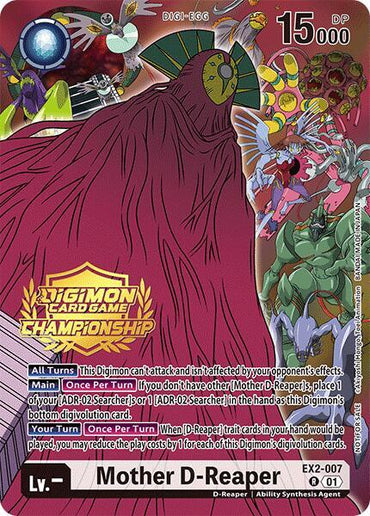 Mother D-Reaper [EX2-007] (Championship 2024 Tamers Pack) [Digital Hazard]