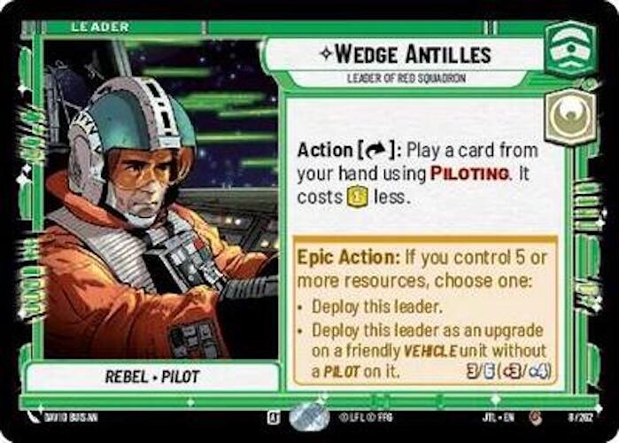 Wedge Antilles - Leader of Red Squadron (008/262) (008/257) [Jump to Lightspeed]