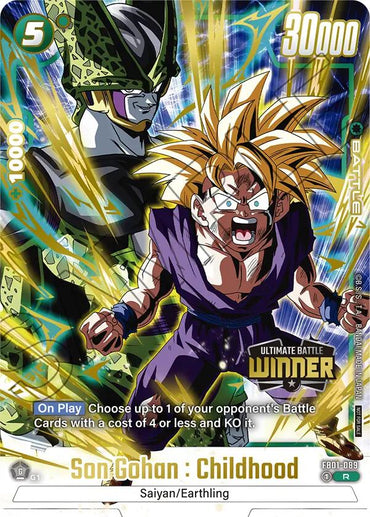 Son Gohan : Childhood (FB01-089) (Ultimate Battle Winner) [Tournament and Championship Promos]