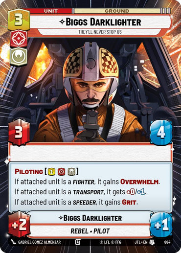 Biggs Darklighter - They'll Never Stop Us (884) (Hyperspace Foil) (884) [Jump to Lightspeed]