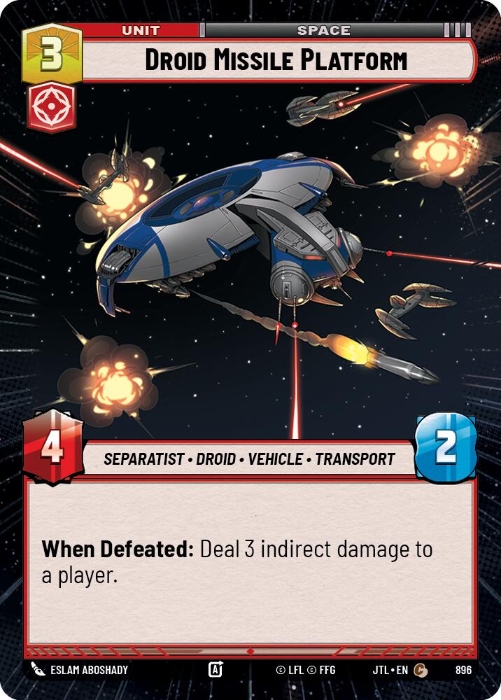 Droid Missile Platform (896) (Hyperspace Foil) (896) [Jump to Lightspeed]