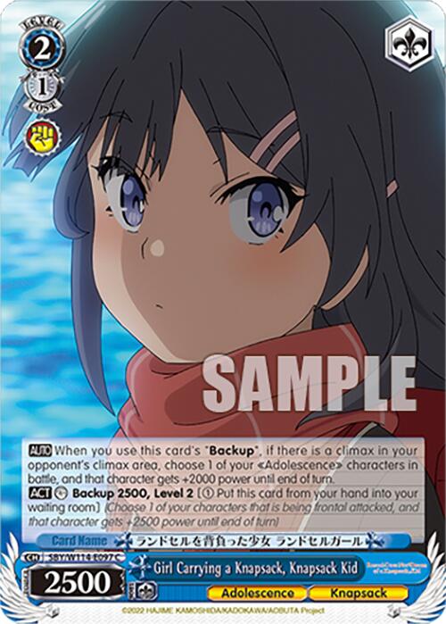 Girl Carrying a Knapsack, Knapsack Kid (SBY/W114-E097 C) [Rascal Does Not Dream Series]