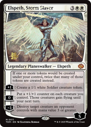 Elspeth, Storm Slayer [Tarkir: Dragonstorm Prerelease Promos]