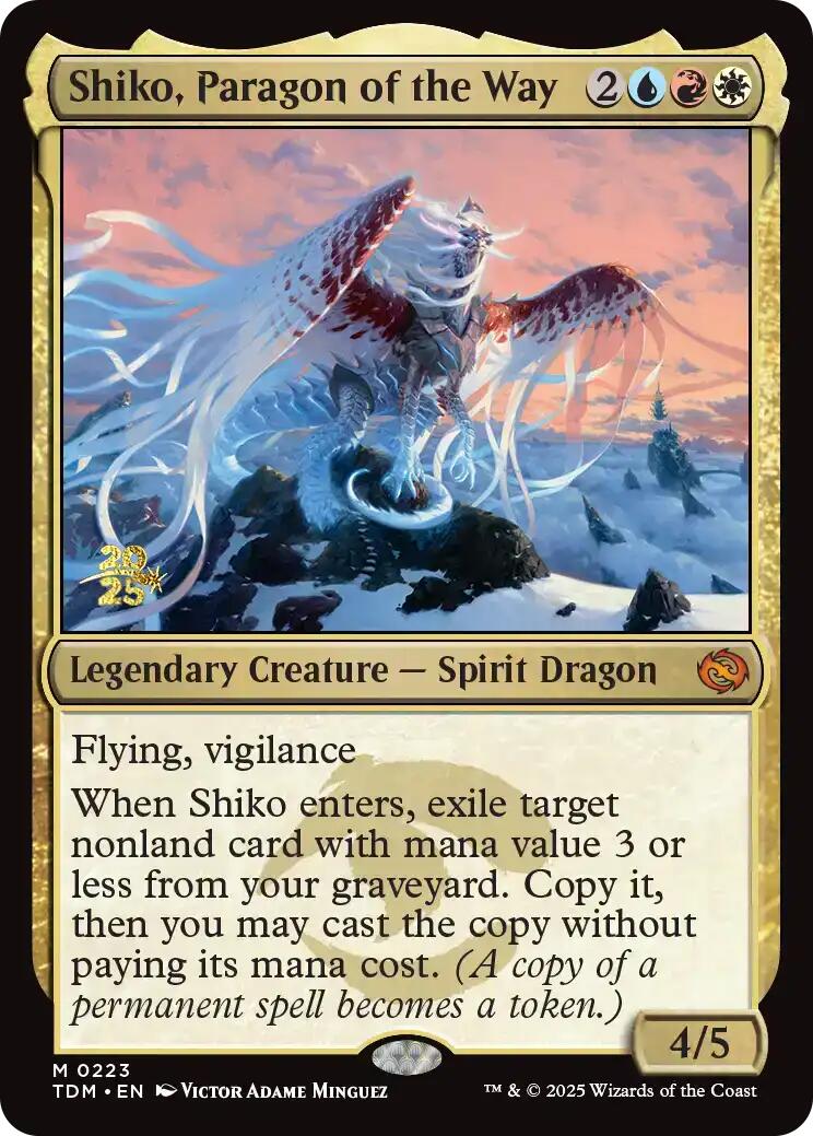 Shiko, Paragon of the Way [Tarkir: Dragonstorm Prerelease Cards]