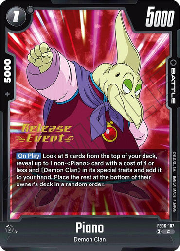 Piano (FB06-107) [Rivals Clash Release Event Cards]