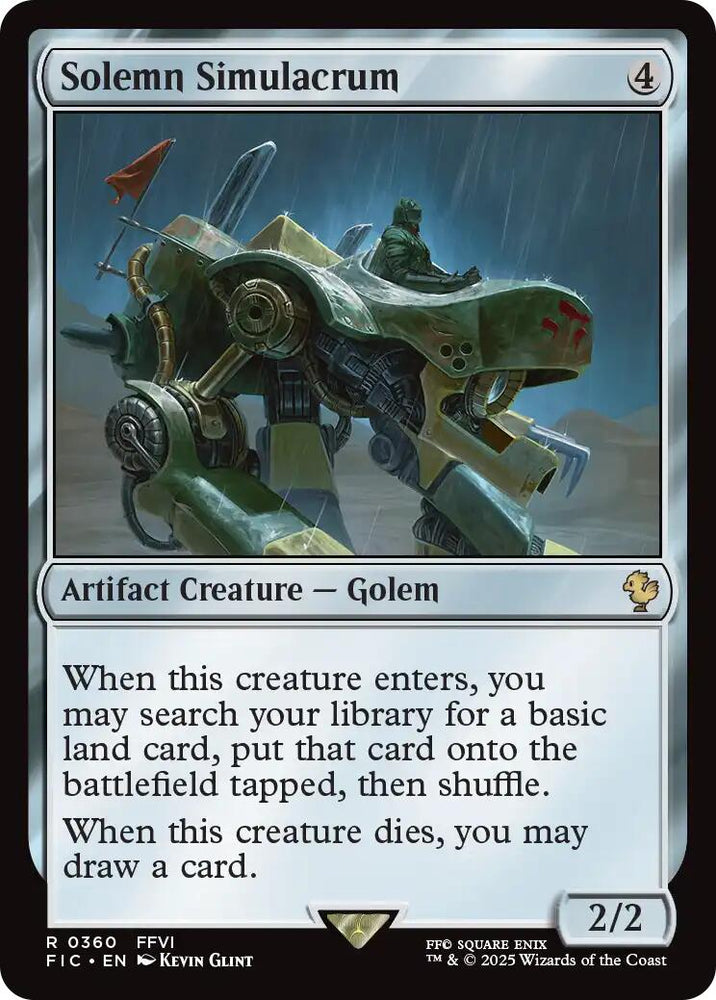Solemn Simulacrum (Surge Foil) [FINAL FANTASY Commander]