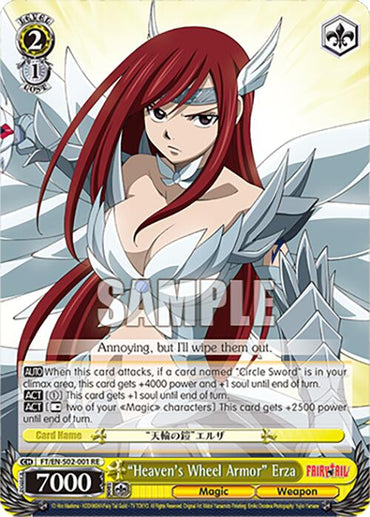 Heaven's Wheel Armor Erza (FT/EN-S02-001 RR RE) [Fairy Tail Chronicle Set]