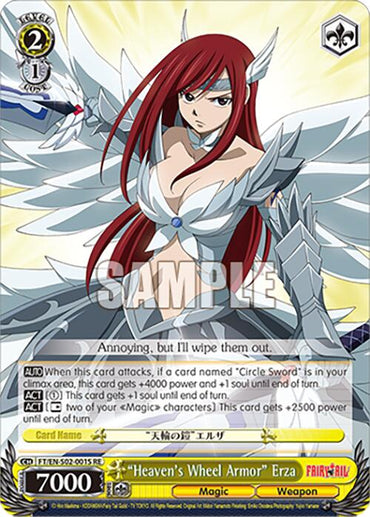 Heaven's Wheel Armor Erza (FT/EN-S02-001S SR RE) [Fairy Tail Chronicle Set]