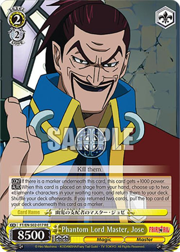 Phantom Lord Master, Jose (FT/EN-S02-017 U RE) [Fairy Tail Chronicle Set]