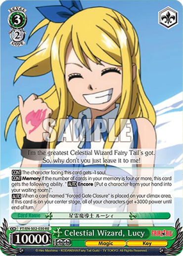 Celestial Wizard, Lucy (FT/EN-S02-030 RR RE) [Fairy Tail Chronicle Set]
