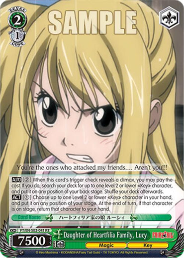 Daughter of Heartfilia Family, Lucy (FT/EN-S02-041 U RE) [Fairy Tail Chronicle Set]