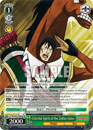 Celestial Spirit of the Zodiac Gates (Sagittarius) (FT/EN-S02-046Sgr C RE) [Fairy Tail Chronicle Set]