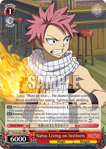 Natsu Living on Instincts (FT/EN-S02-060 U RE) [Fairy Tail Chronicle Set]