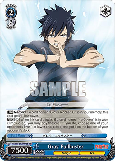 Gray Fullbuster (FT/EN-S02-075S SR RE) [Fairy Tail Chronicle Set]