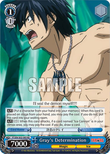 Gray's Determination (FT/EN-S02-083 U RE) [Fairy Tail Chronicle Set]