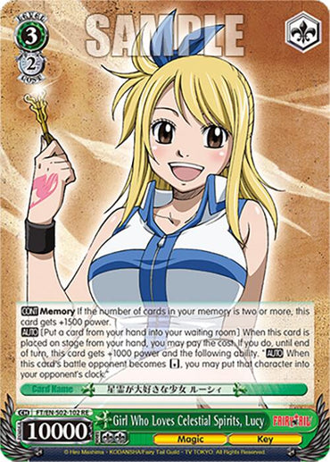 Girl Who Loves Celestial Spirits, Lucy (FT/EN-S02-102 R RE) [Fairy Tail Chronicle Set]