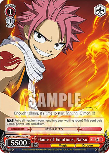 Flame of Emotions, Natsu (FT/S09-E107 PR RE) [Fairy Tail Chronicle Set]