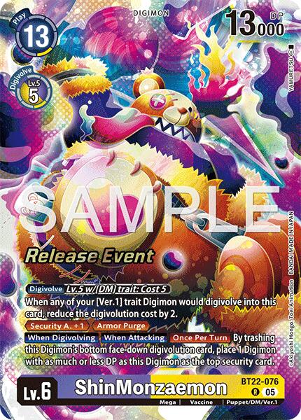 ShinMonzaemon [BT22-076] [Cyber Eden Release Event Cards]