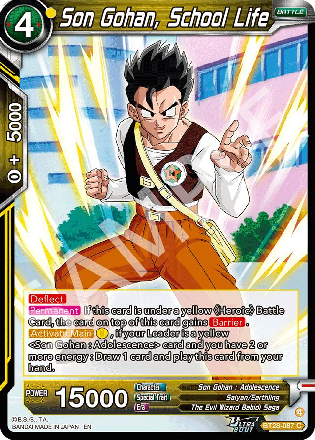 Son Gohan, School Life (BT28-087) [Prismatic Clash]