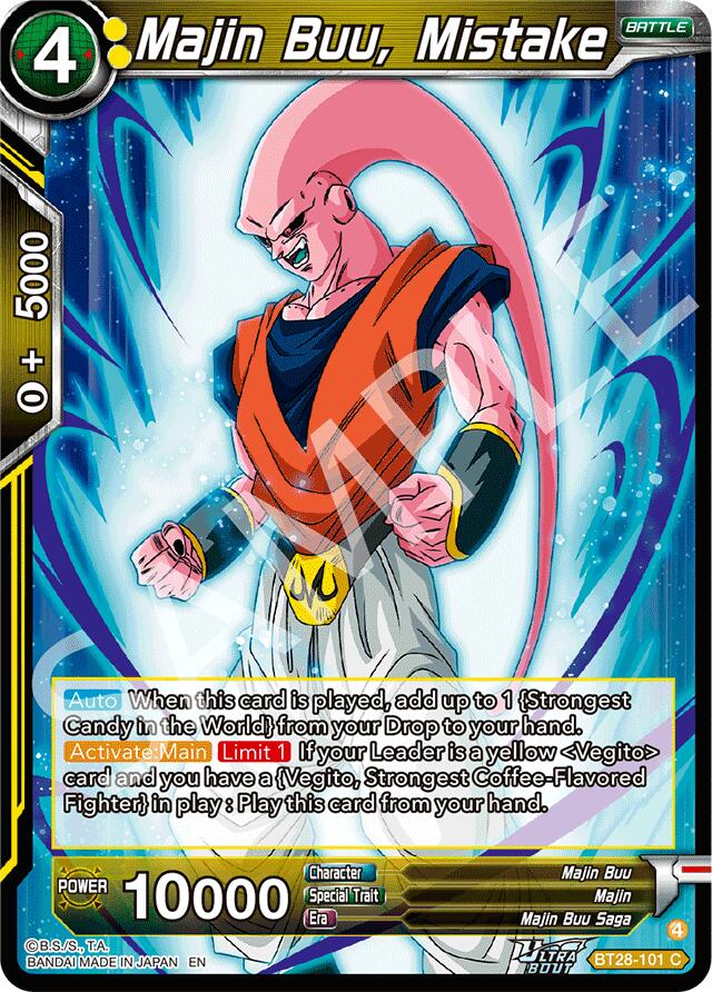 Majin Buu, Mistake (BT28-101) [Prismatic Clash]