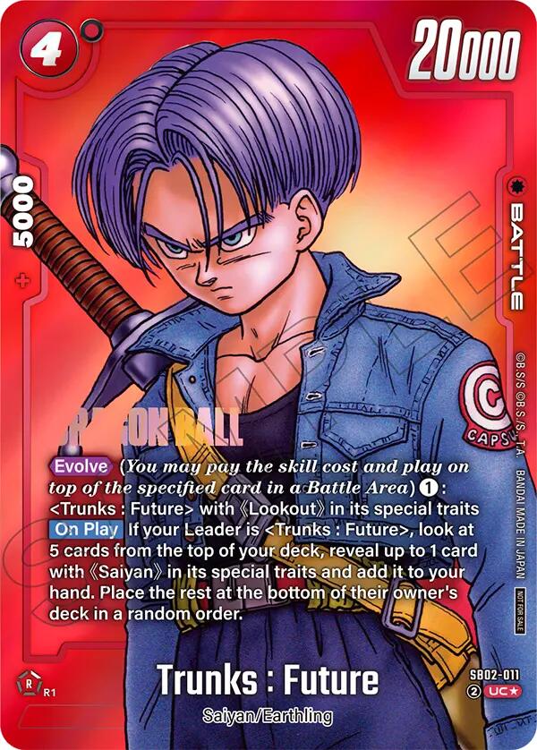 Trunks : Future (SB02-011) (Limited Pack MANGA Version 02) [Fusion World Promotion Cards]