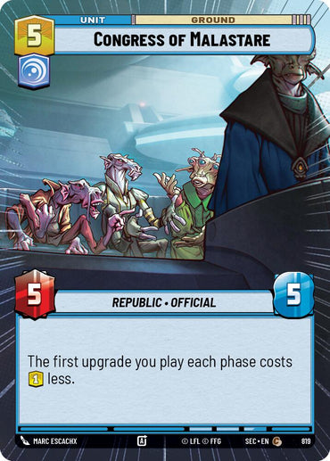 Congress of Malastare (820) (Hyperspace Foil) (820) [Secrets of Power]