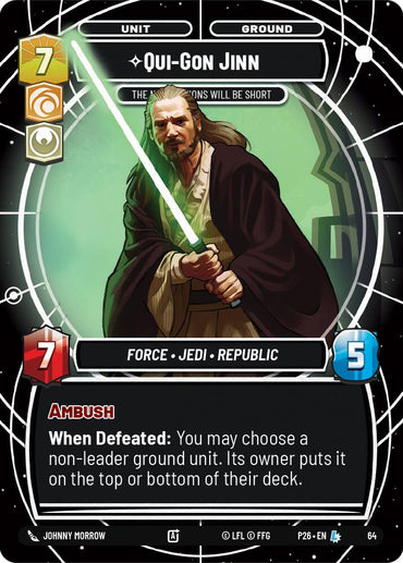 Qui-Gon Jinn - The Negotiations Will Be Short (64) (64) [Sector and Regional Promos: Season 1]
