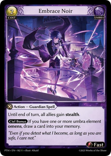 Embrace Noir (Curio Foil) (182) [Phantom Monarchs]