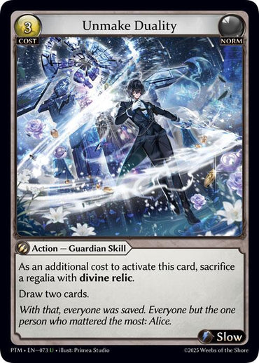 Unmake Duality (Curio Foil) (073) [Phantom Monarchs]