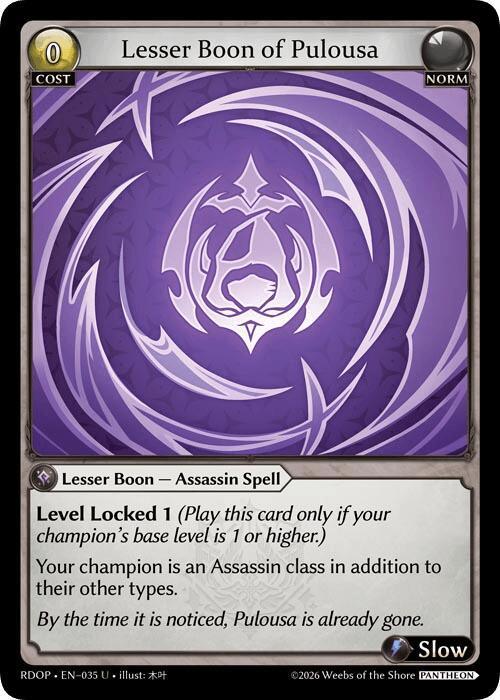 Lesser Boon of Pulousa (35) [Radiant Origins: Pantheon]