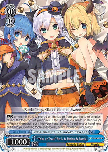 "Trick or Treat" Re=L & Sistina & Rumia (Fra/W120-TE14R RRR) [Fujimi Fantasia Bunko Vol.2]