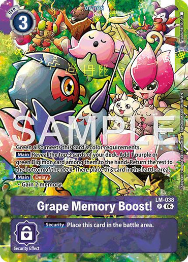 Grape Memory Boost! [LM-038] (Alternate Art) [Starter Deck: Beatbreak]