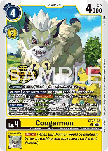 Cougarmon [ST23-03] (Welcome Tamers Pack Vol.2) [Starter Deck: Beatbreak Release Event Cards]