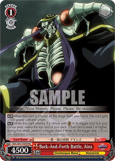 Back-And-Forth Battle, Ainz (OVL/SE51-E55H HU) [Nazarick: Tomb of the Undead Vol.3 Extra Booster]