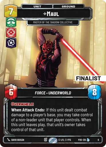 Maul - Master of the Shadow Collective (6) (Finalist) (6) [Organized Play Promos]