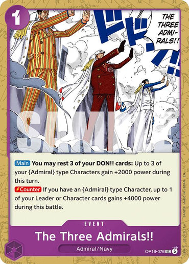 The Three Admirals!! [The Time of Battle]