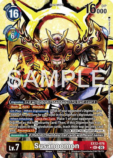 Susanoomon [EX12-076] (Alternate Art) [Digital World Shambala]